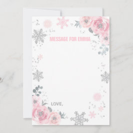 Cartão De Notas Guia de Placa de Nota da Cápsula Horária do Invern