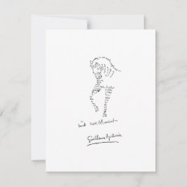 Cartão De Notas Guillaume Apollinaire, Calligramme Cheval