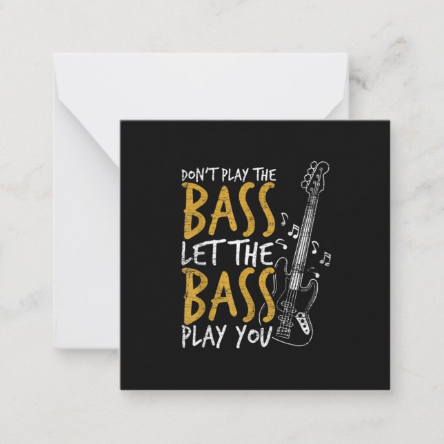 Cartão De Notas Guitarist Let The Bass Guitar Birthday (Frente)