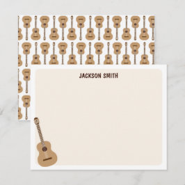 Cartão De Notas Guitarra Clássica Musical