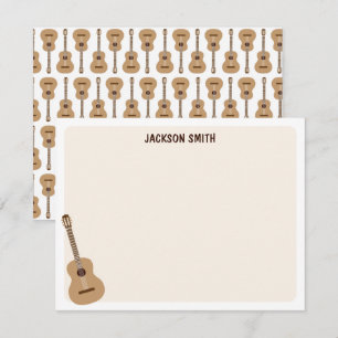 Cartão De Notas Guitarra Clássica Musical