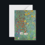 Cartão De Notas Gustav Klimt - Jardim do País com Girassóis<br><div class="desc">Jardim do País com Girassóis/Jardim de Fazenda com Girassóis - Gustav Klimt em 1905-1906</div>