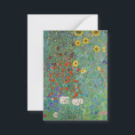Cartão De Notas Gustav Klimt - Jardim do País com Girassóis<br><div class="desc">Jardim do País com Girassóis/Jardim de Fazenda com Girassóis - Gustav Klimt em 1905-1906</div>
