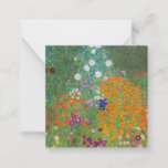 Cartão De Notas Gustav Klimt - Jardim Flor<br><div class="desc">Jardim Flor - Gustav Klimt em 1905-1907</div>