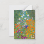 Cartão De Notas Gustav Klimt - Jardim Flor<br><div class="desc">Jardim Flor - Gustav Klimt em 1905-1907</div>