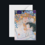Cartão De Notas Gustav Klimt - Mãe e Filho<br><div class="desc">Mãe e Criança (detalhe da Mulher de Três Idades) - Gustav Klimt,  Oil on Canvas,  1905</div>