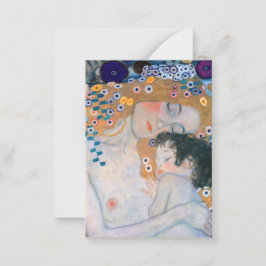 Cartão De Notas Gustav Klimt - Mãe e Filho