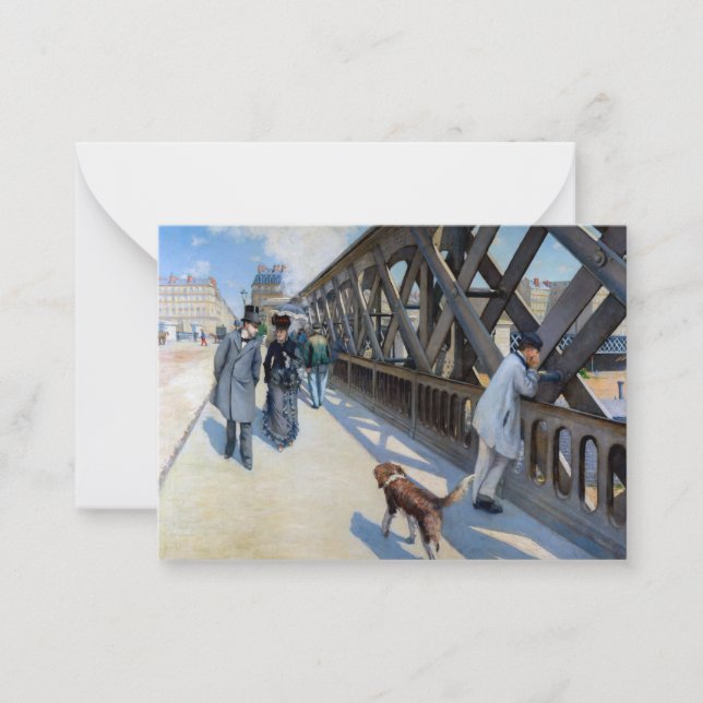 Cartão De Notas Gustave Caillebotte - A Ponte da Europa (Frente)