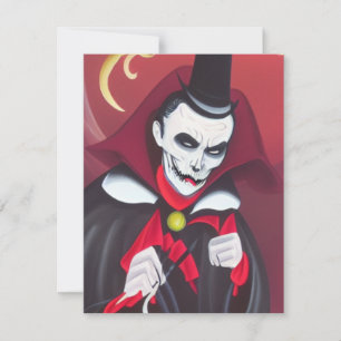 Cartão De Notas Halloween Dracula