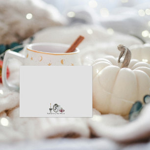 Cartão De Notas Halloween Personalizado Vintage Spooky Cottagecore