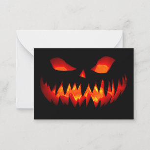 Cartão De Notas Halloween Pumpkin Spooky Assustador Laranja