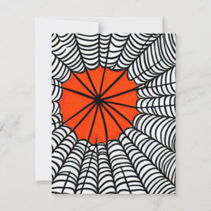 Cartão De Notas Halloween Spider Web
