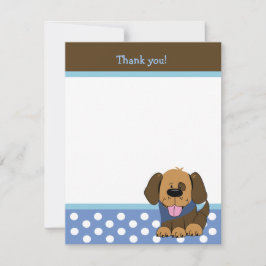 Cartão De Notas HANDSOME PUPPY 4x5 Flat - Obrigado