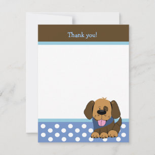 Cartão De Notas HANDSOME PUPPY 4x5 Flat - Obrigado