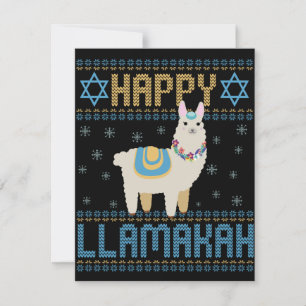 Cartão De Notas Happy Lamakah Funny Judeu Hanukkah Lama Gift