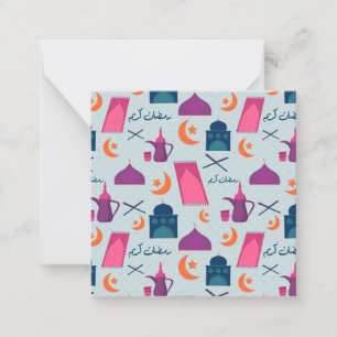 Cartão De Notas Happy Ramadan Pattern