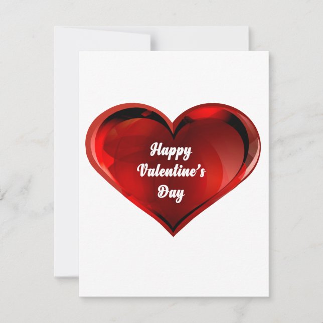 Cartão De Notas Happy Valentine’s Day Note Card (Frente)