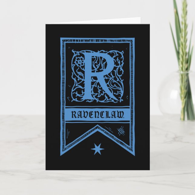 Cartão De Notas Harry Potter | Faixa Monográfica Ravenclaw (Frente)