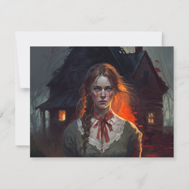 Cartão De Notas Haunting house (Frente)
