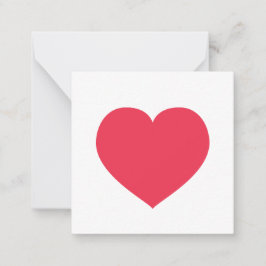 Cartão De Notas Heart Modern Love Note Red Eterno
