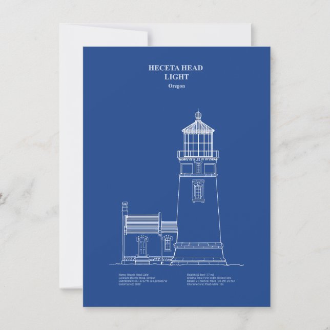 Cartão De Notas Heceta Head Lighthouse - Oregon - AD (Frente)