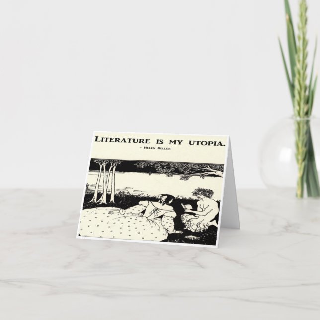 Cartão De Notas Helen Keller Book Love Vazio Note Card (Frente)