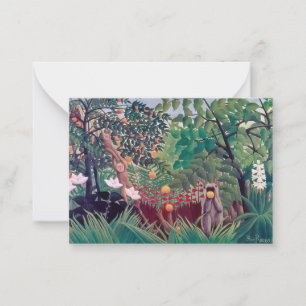 Cartão De Notas Henri Rousseau - Paisagem Exótica