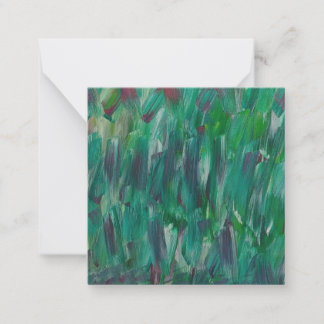 Cartão De Notas Hidden Green Red White Colorful Abstract Art