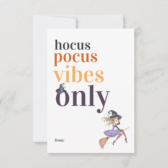 Cartão De Notas Hocus Pocus Vibes Apenas | Sala de aulas de bruxas (Frente)