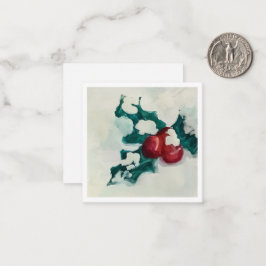 Cartão De Notas Holly na neve