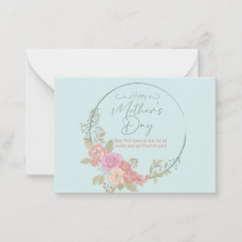 Cartão De Notas Homenageando a Mamãe no Dia Dela