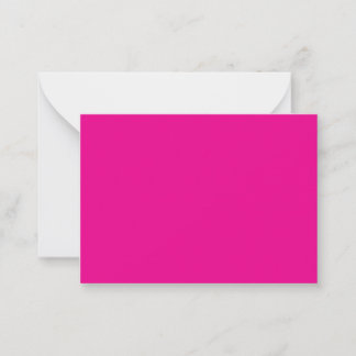 Cartão De Notas Hot Pink Note Card on Marble