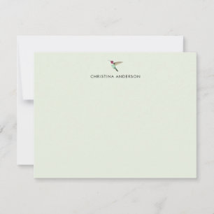 Cartão De Notas Hummingbird da Anna Personalizada