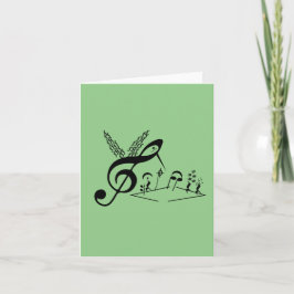 Cartão De Notas Hummingbird, Music Notes Hummingbird