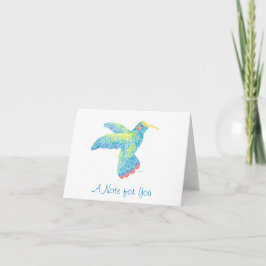 Cartão De Notas Hummingbird Notecard