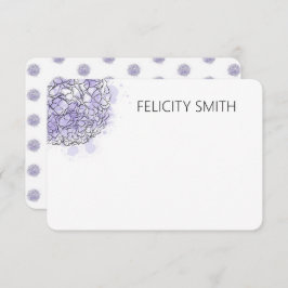 Cartão De Notas Hydrangea Elegante Papel Personalizado Azul