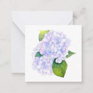 Cartão De Notas Hydrangeas de Aquarela