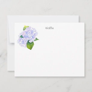 Cartão De Notas Hydrangeas de Aquarela