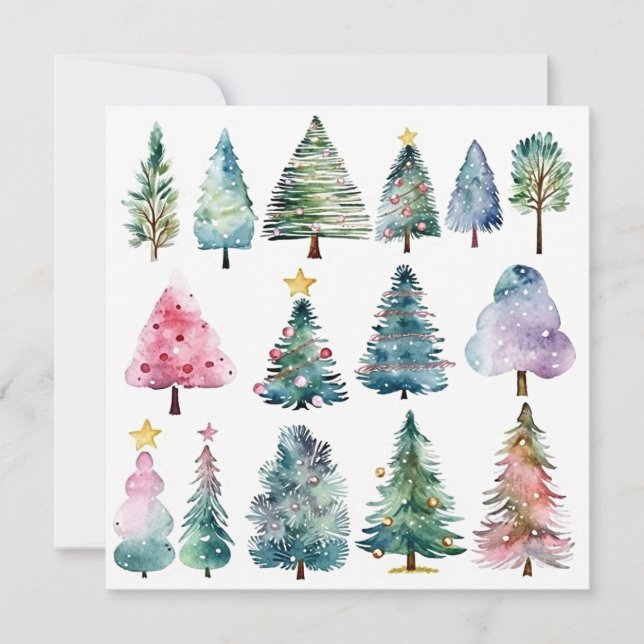 Cartão De Notas "Icicles e Evergreens de Ghear" (Frente)