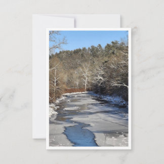 Cartão De Notas Icy NH River during January Note Card