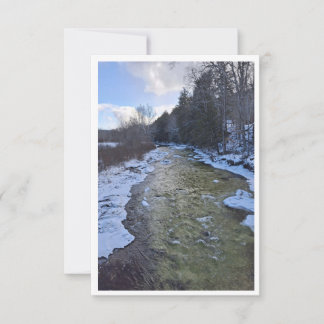 Cartão De Notas Icy NH River during January Note Card