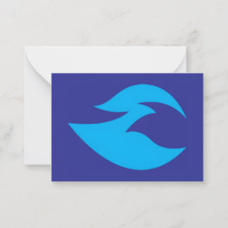 Cartão De Notas Ignite a Placa Plana Azul