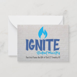 Cartão De Notas Ignite placa de nota plana