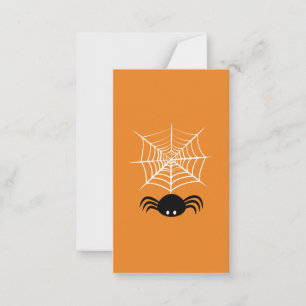 Cartão De Notas Ilustração Assustadora de Aranha de Halloween