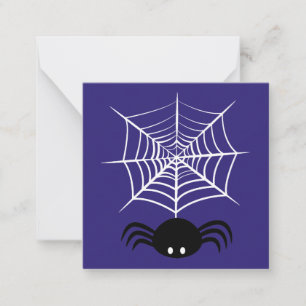 Cartão De Notas Ilustração Assustadora de Aranha de Halloween
