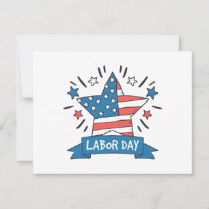 Cartão De Notas Ilustração Criativa do Dia do Trabalho Americano