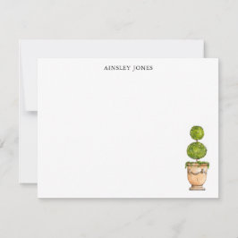 Cartão De Notas Ilustração em aquarela de topiária