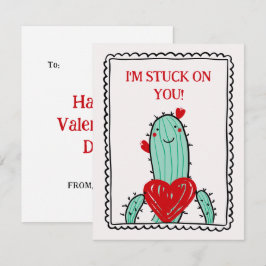 Cartão De Notas I'm Stuck On You Funny Kids Valentine's Day Card