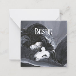 Cartão De Notas Imagem Personalizada de Collie de Borda