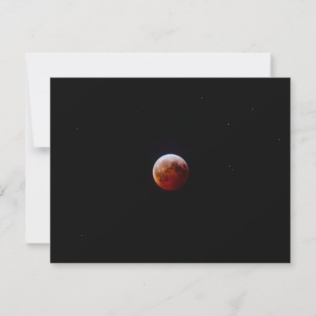 Cartão De Notas Impressão de Foto da Lua Cheia (Frente)